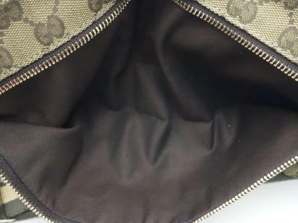 Gucci gold brown Green Dark Waist Khaki White bag